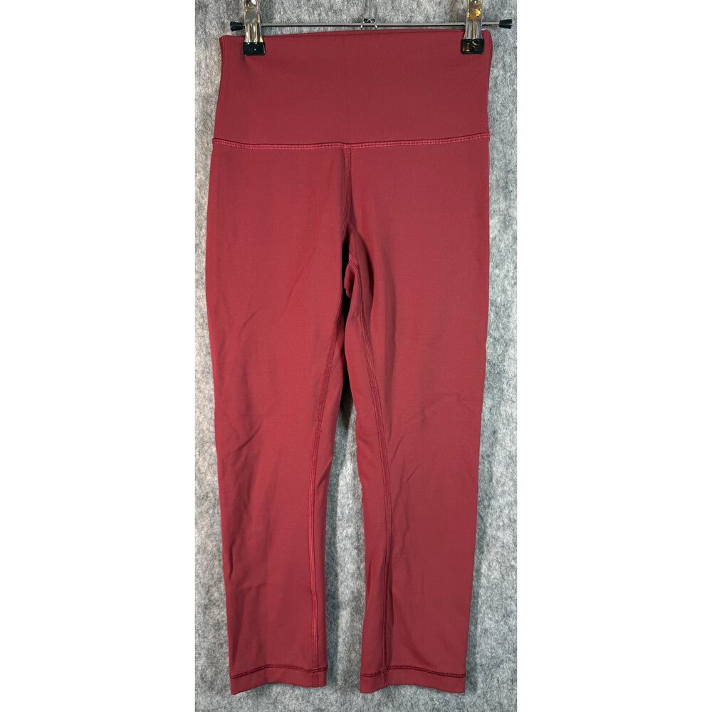 Lululemon Wunder Under Crop High Rise Sz 4 Chianti Luxstreme Leggings 21" Inseam - Picture 2 of 8